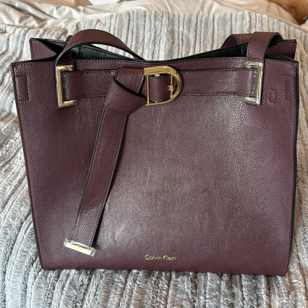 Calvin Klein Autumn maroon tote bag